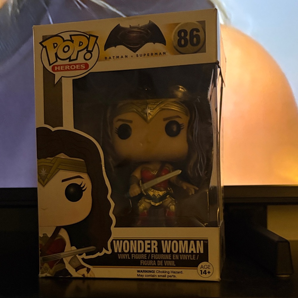 Funko Pop Heroes Wonder Woman Figure - Red and Gold